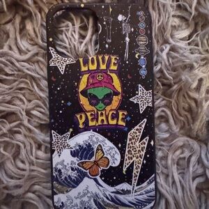 Stylish Black Phone Case with Colorful Design Iphone 12 pro max